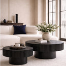 Ribbed Black Ash Coffee Table L | OROA Modern Pierre | Oroatrade.com