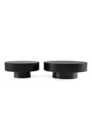 Ribbed Black Ash Coffee Tables (2) | OROA Modern Pierre | Oroatrade.com