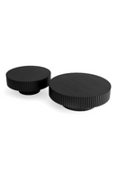 Ribbed Black Ash Coffee Tables (2) | OROA Modern Pierre | Oroatrade.com