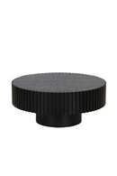 Ribbed Wooden Round Coffee Table | OROA Modern Pierre | Oroatrade.com