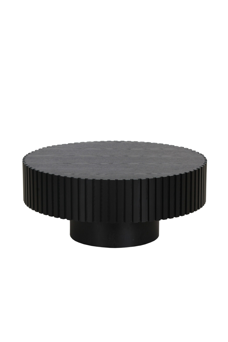 Ribbed Wooden Round Coffee Table | OROA Modern Pierre | Oroatrade.com