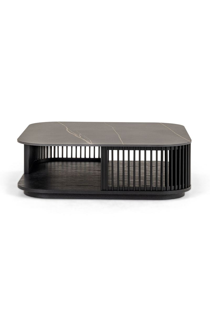 Black Ceramic Square Coffee Table | OROA Modern Chip | Oroatrade.com