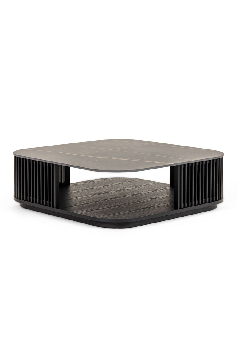 Black Ceramic Square Coffee Table | OROA Modern Chip | Oroatrade.com