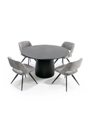 Black Oak Round Dining Table | OROA Modern Lander | Oroatrade.com