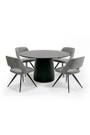 Black Oak Round Dining Table | OROA Modern Lander | Oroatrade.com