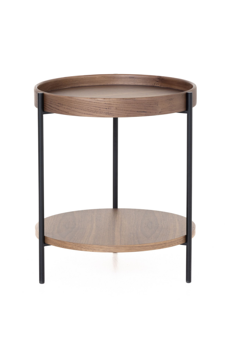 Round Wooden 2-Layer End Table | OROA Modern Savoy | Oroatrade.com