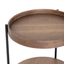 Round Wooden 2-Layer End Table | OROA Modern Savoy