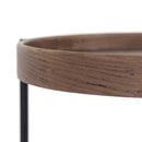 Round Wooden 2-Layer End Table | OROA Modern Savoy
