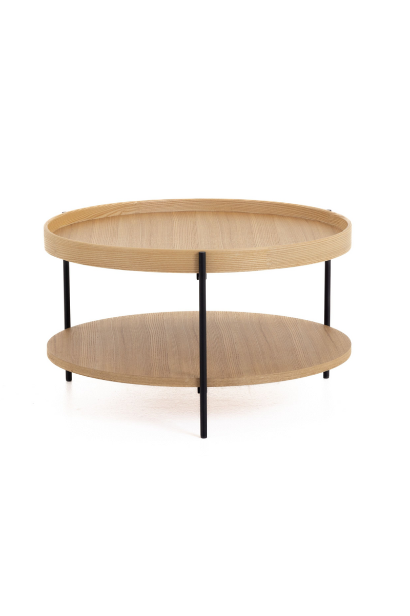Round Wooden 2-Layer Coffee Table M | OROA Modern Savoy | Oroatrade.com