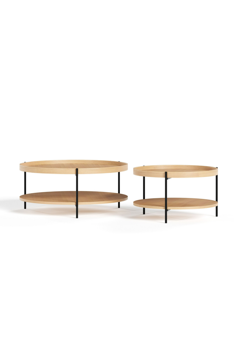 Round Wooden 2-Layer Coffee Table M | OROA Modern Savoy | Oroatrade.com