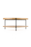 Round Wooden 2-Shelf Coffee Table | OROA Modern Savoy | Oroatrade.com