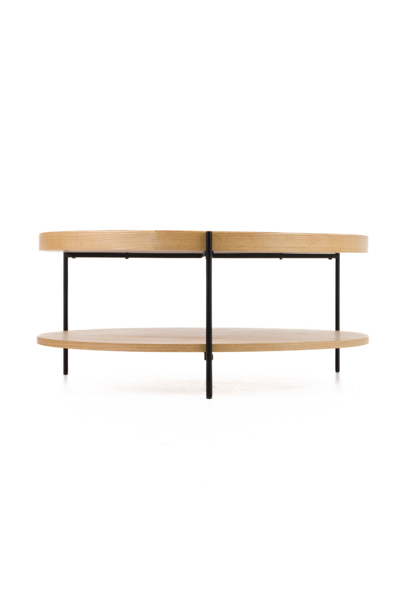 Round Wooden 2-Shelf Coffee Table | OROA Modern Savoy | Oroatrade.com