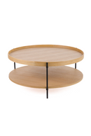 Round Wooden 2-Shelf Coffee Table | OROA Modern Savoy | Oroatrade.com