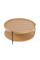 Round Wooden 2-Shelf Coffee Table | OROA Modern Savoy | Oroatrade.com