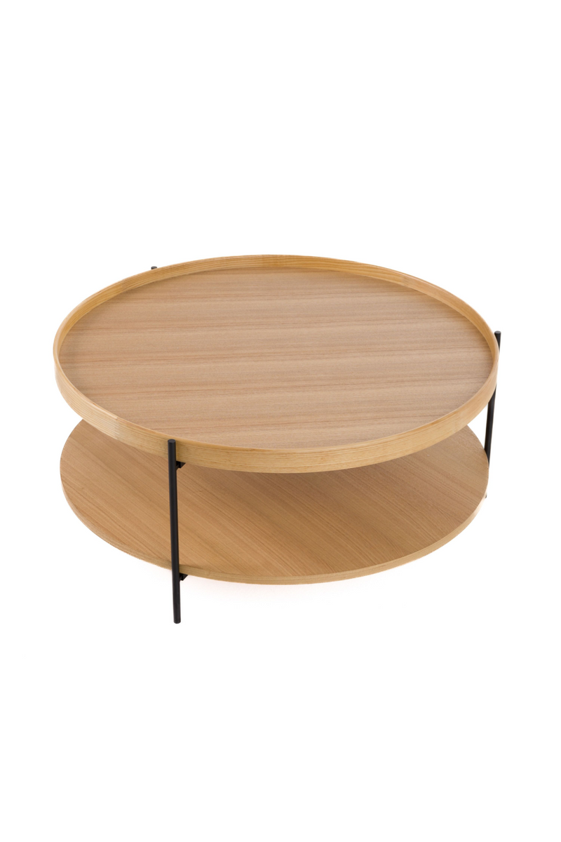 Round Wooden 2-Shelf Coffee Table | OROA Modern Savoy | Oroatrade.com
