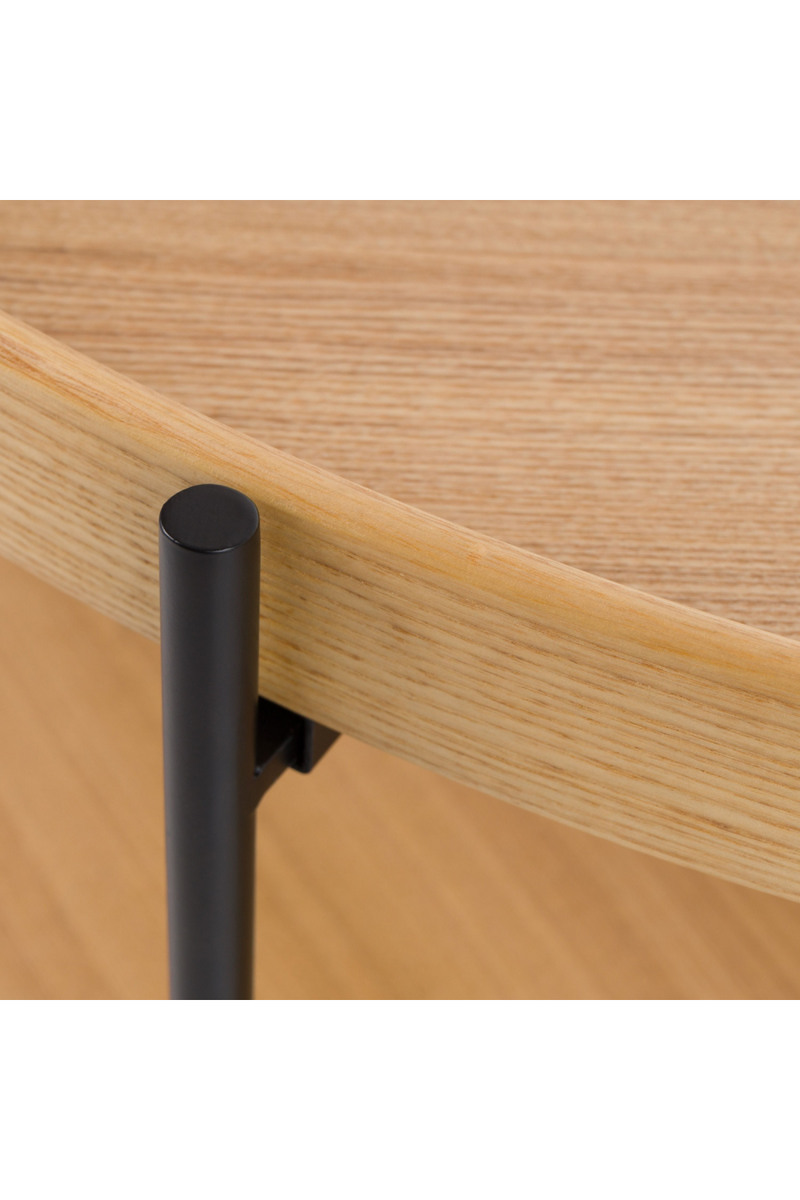 Round Wooden 2-Shelf Coffee Table | OROA Modern Savoy | Oroatrade.com