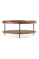 Round Wooden 2-Shelf Coffee Table | OROA Modern Savoy | Oroatrade.com