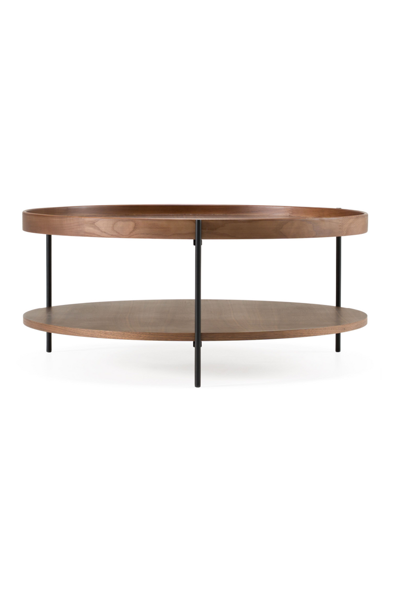 Round Wooden 2-Shelf Coffee Table | OROA Modern Savoy | Oroatrade.com