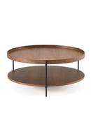 Round Wooden 2-Shelf Coffee Table | OROA Modern Savoy | Oroatrade.com