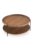 Round Wooden 2-Shelf Coffee Table | OROA Modern Savoy | Oroatrade.com