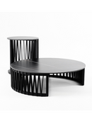Round Black Ceramic Coffee Tables (2) | OROA Modern Larimer | Oroatrade.com