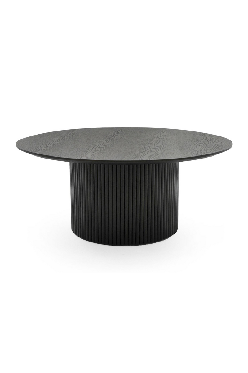 Black Ash Round Coffee Table | OROA Modern Rawlins | Oroatrade.com