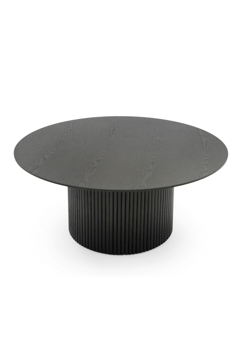 Black Ash Round Coffee Table | OROA Modern Rawlins | Oroatrade.com