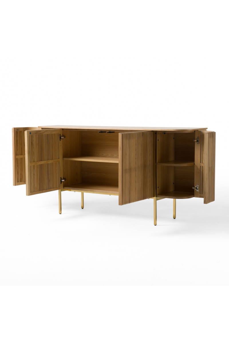 Slatted Natural Ash Sideboard | OROA Modern Sandy | Oroatrade.com
