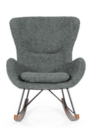 Gray Upholstered Rocking Chair | OROA Modern Ikard