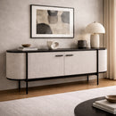 Beige Fabric 2-Door Sideboard | OROA Modern Hobart