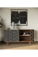 Gray Woven Fabric Sideboard | OROA Modern Sheridan | Oroatrade.com