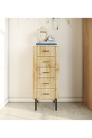 Fluted Mango Wood 5-Drawer Chest | OROA Modern Cambridge | Oroatrade.com