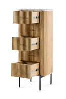 Fluted Mango Wood 5-Drawer Chest | OROA Modern Cambridge | Oroatrade.com