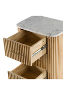 Fluted Mango Wood 5-Drawer Chest | OROA Modern Cambridge | Oroatrade.com