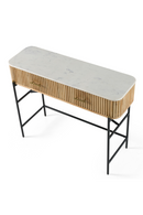Varnished Mango Wood Vanity Table | OROA Modern Cambridge | Oroatrade.com