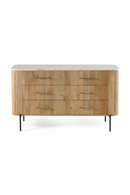 Fluted Mango Wood 6-Drawer Dresser | OROA Modern Cambridge | Oroatrade.com