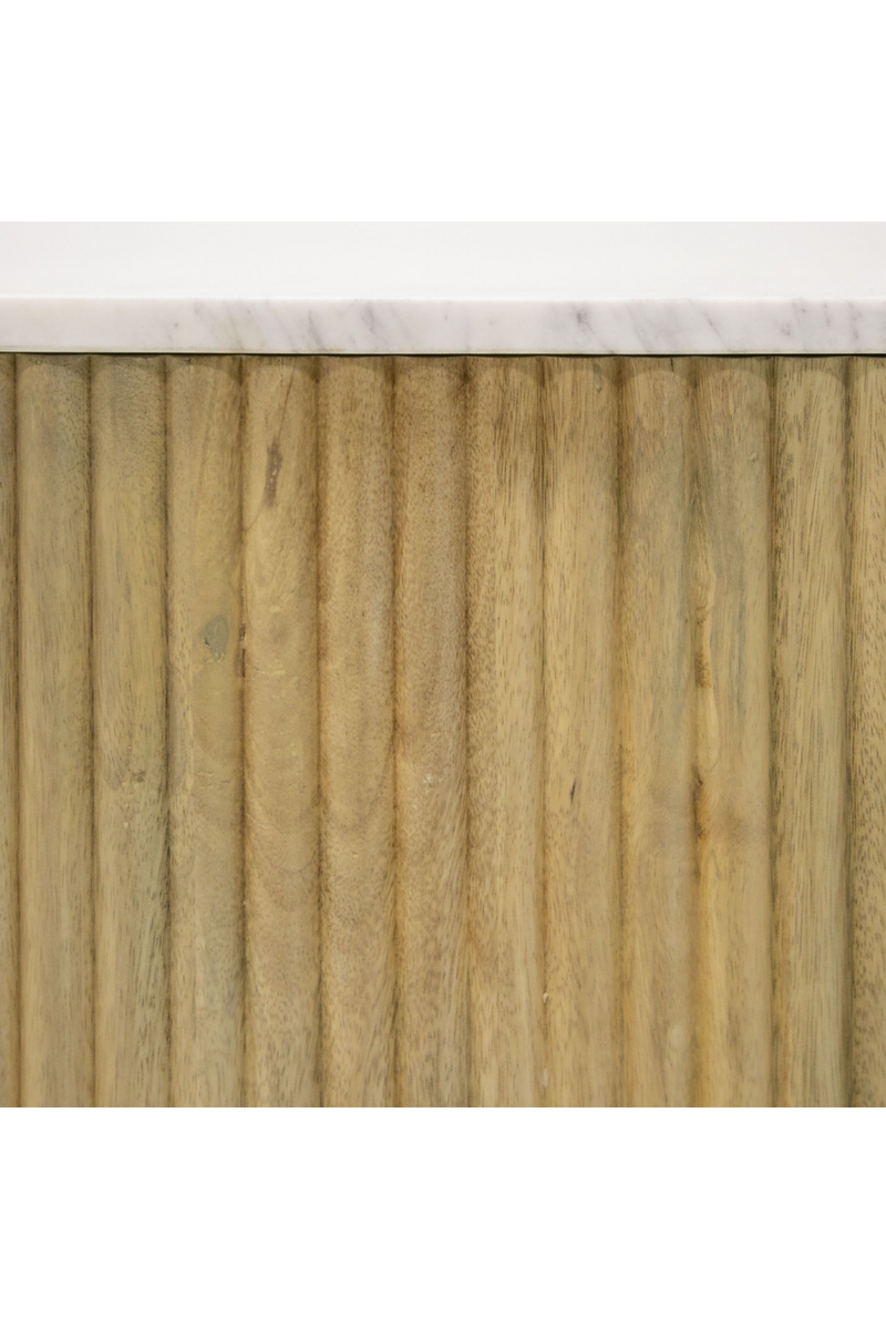 Fluted Mango Wood End Table | OROA Modern Cambridge | Oroatrade.com