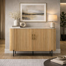 Mango Wood 2-Door Tall Sideboard | OROA Modern Cambridge