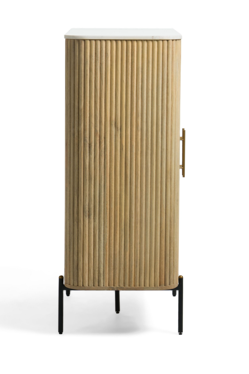 Mango Wood 2-Door Tall Sideboard | OROA Modern Cambridge | Oroatrade.com