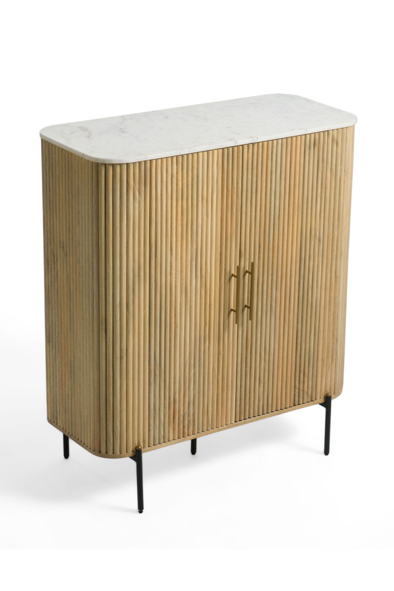 Mango Wood 2-Door Tall Sideboard | OROA Modern Cambridge | Oroatrade.com