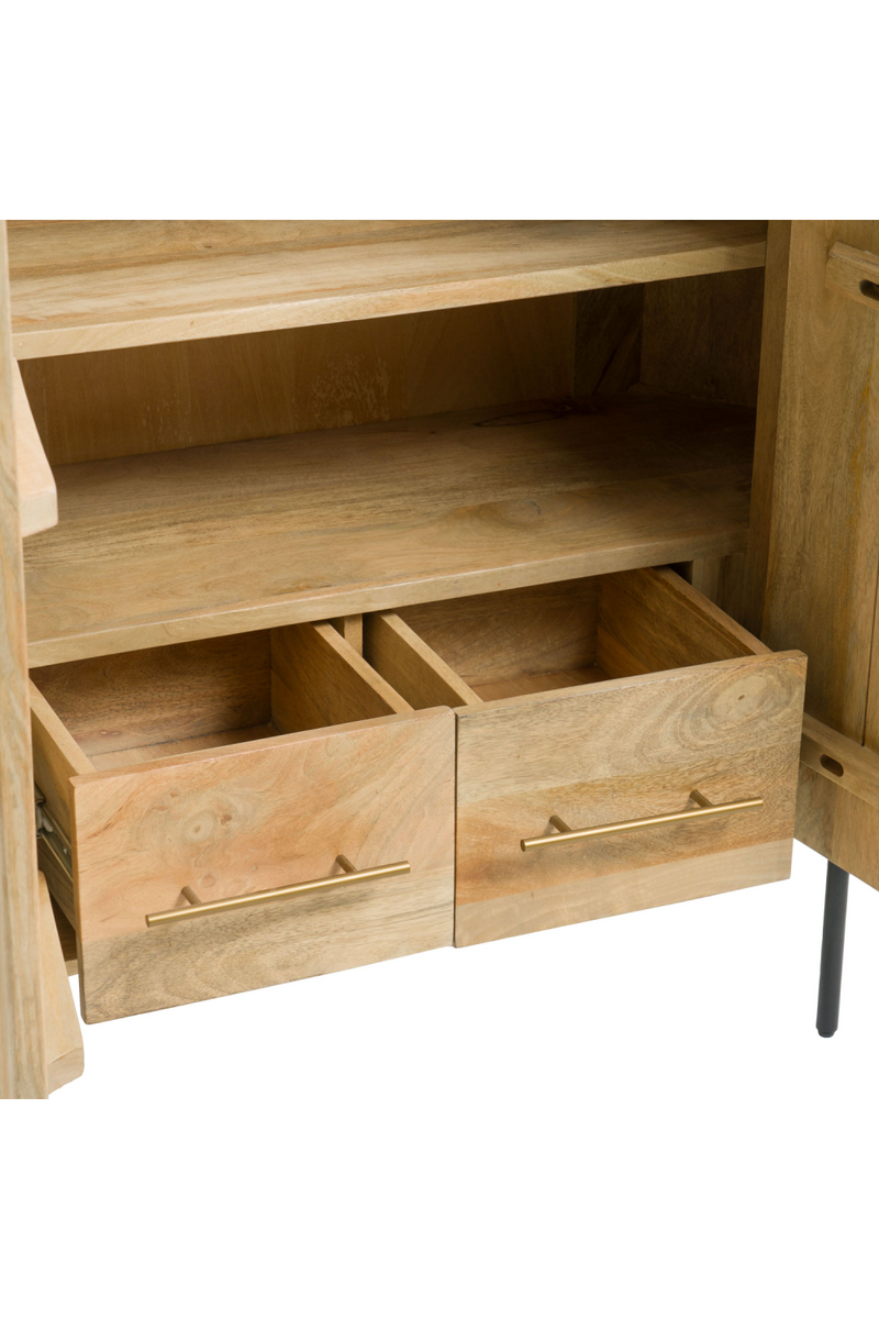 Mango Wood 2-Door Tall Sideboard | OROA Modern Cambridge | Oroatrade.com