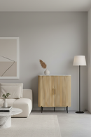 Mango Wood 2-Door Tall Sideboard | OROA Modern Cambridge