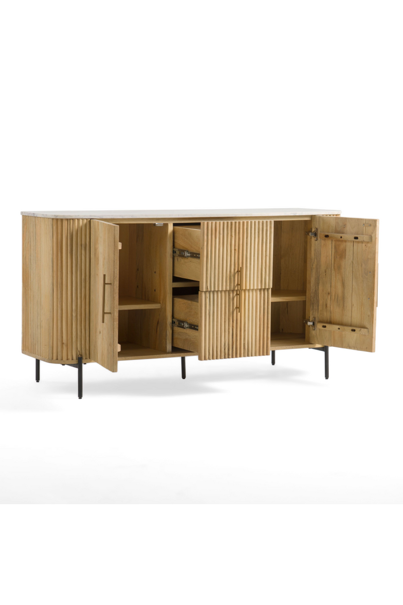 Fluted Mango Wood Sideboard | OROA Modern Cambridge | Oroatrade.com