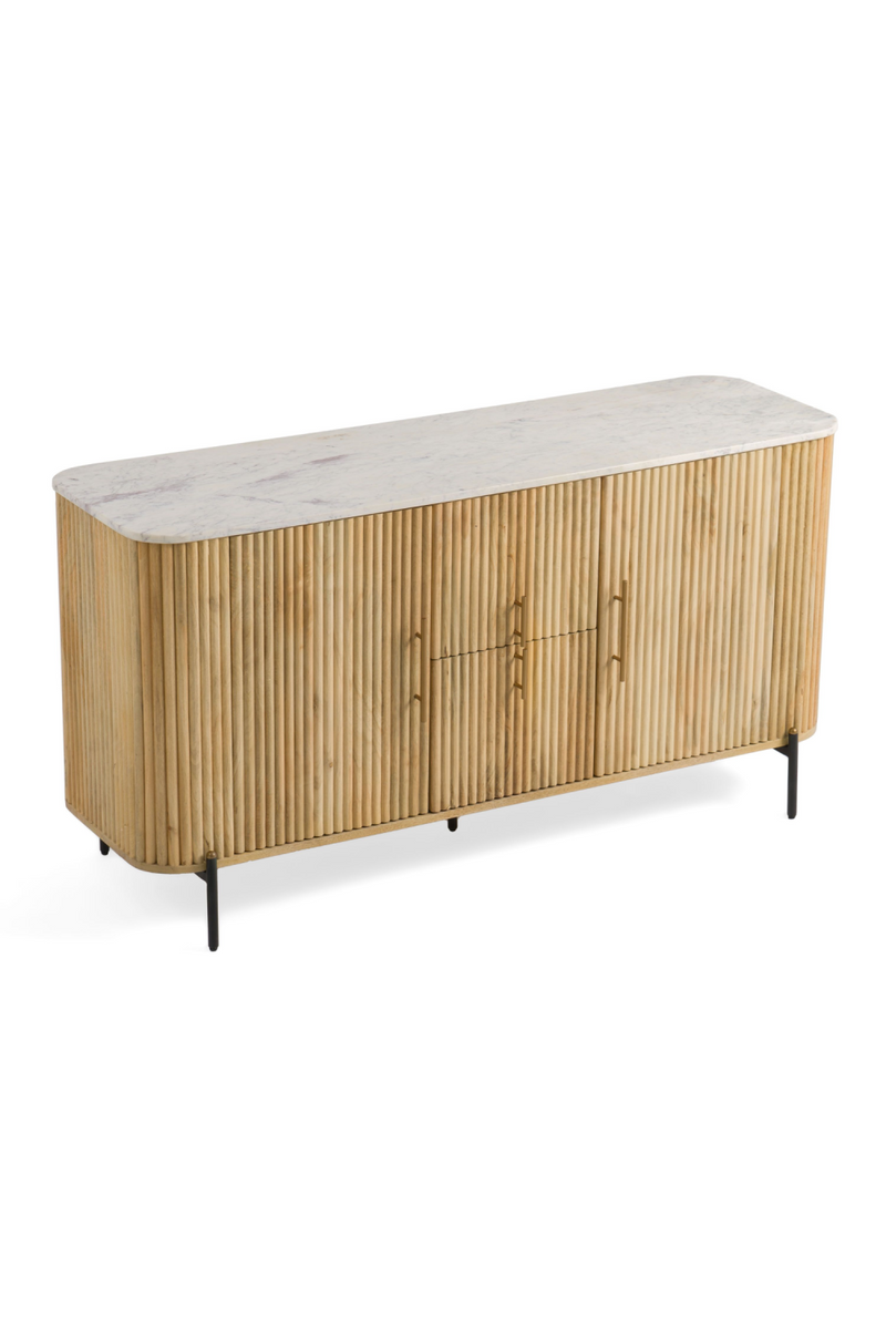 Fluted Mango Wood Sideboard | OROA Modern Cambridge | Oroatrade.com