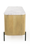 Fluted Mango Wood Media Unit | OROA Modern Cambridge | Oroatrade.com