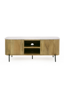Fluted Mango Wood Media Unit | OROA Modern Cambridge | Oroatrade.com