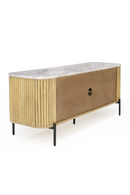 Fluted Mango Wood Media Unit | OROA Modern Cambridge | Oroatrade.com
