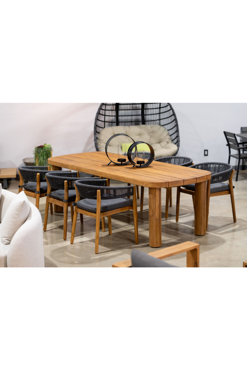 Outdoor Natural Teak Dining Table | OROA Modern Kamari | Oroatrade.com