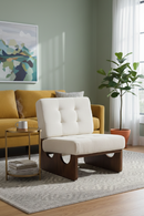 White Tufted Lounge Chair | OROA Modern Kaylie | Oroatrade.com