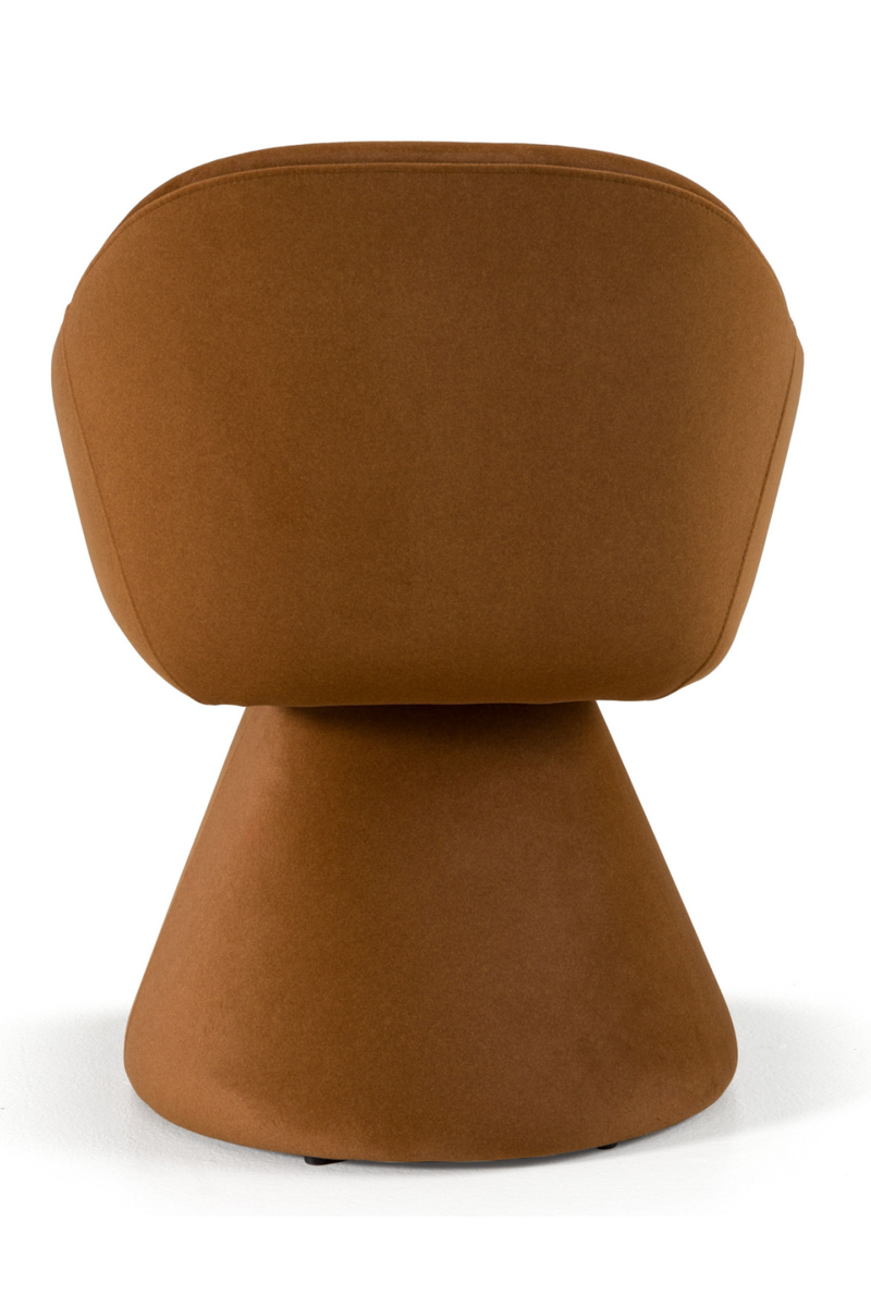 Brown Fabric Swivel Dining Chair | OROA Modern Risa | Oroatrade.com